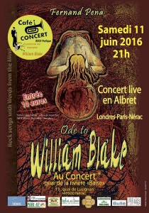 Fernand Pena en Concert live : " Ode to William Blake "